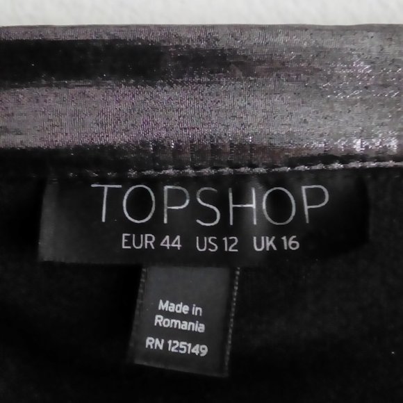 TOPSHOP Metallic Pleated Midi Skirt - Picture 3 of 9